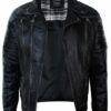 Men’s Black Retro Leather Biker Jacket