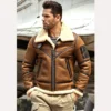 Men's B3 Shearling Brown Leather Aviator Jacket