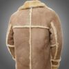Mens Shearling Brown Sheepskin Leather Coat