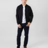 Mens Casual Black Bomber Jacket