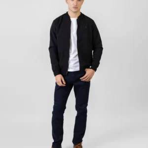 Mens Casual Black Bomber Jacket