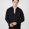 Mens Casual Black Bomber Jacket