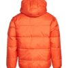 Orange Hooded Puffer Jacket