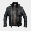 Men’s Distressed Motorcycle Leather Jacket