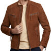 Men's Express Genuine Suede Biker Leather Jacket
