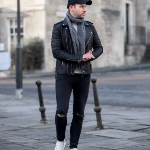 Men’s Fashion Wear Leather Biker Jacket