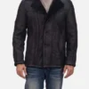 Mens Furcliff Double Face Leather Shearling Coat