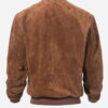 Men's Suede Leather Baseball Jacket - Image 5