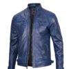 Men’s Leather Biker Waxed Jacket