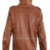 Men’s Leather Hooded Biker Jacket