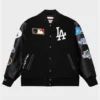 Los Angeles Dodgers Black Out Collection Vintage Logo Full-Snap Varsity Jacket