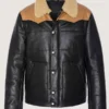 Modern Look Puffer Leather Jacket Mens