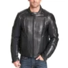 Men’s Padded Leather Biker Jacket