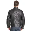 Mens Padded Leather Motorcycle Jacket