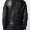Men’s Padded Sleeves Biker Leather Jacket