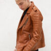 Men’s Quilted Leather Motorcycle Jacket
