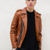 Men’s Quilted Leather Motorcycle Jacket