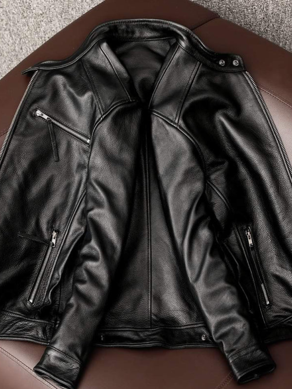Men's Real Leather Biker Jacket