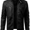 Men’s Rustic Leather Motorcycle Jacket