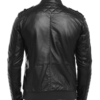 Mens Slim Fit Black Leather Jacket