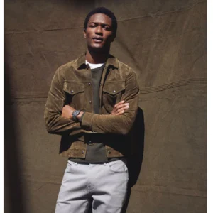 Men’s Suede Leather Shirt Jacket