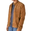 Men's Suede Leather Motorcycle Jacket - Image 2