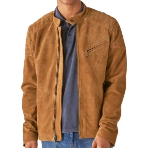 Men's Suede Leather Motorcycle Jacket