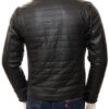 Men’s Trimmed Quilted Leather Jacket