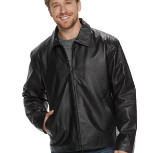 Mens Vintage Black Leather Jacket