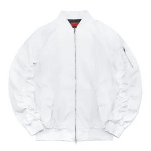 Men’s Whhite Bomber Jacket