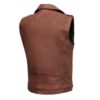 Mens Patched Motorcycle Leather Vest