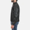 Mens Rustic Black Leather Biker Jacket Distressed 4 1faee882 23e5 4f08 bbfd 4d154aa6f109