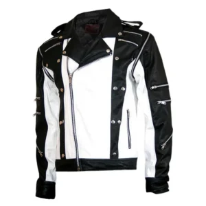 Michael Jackson Black & White Pepsi Leather Jacket
