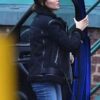 Michelle Keegan Fool Me Once Black Shearling Leather Jacket - Image 3