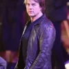 Mission Impossible 8 Tom Cruise Black Leather Jacket