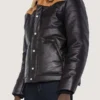 Modern Look Puffer Leather Jacket Mens - Image 2
