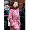 Modern Love Anne Hathaway Pink Shearling Coat - Image 2