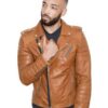 Men’s Quilted Leather Motorcycle Jacket