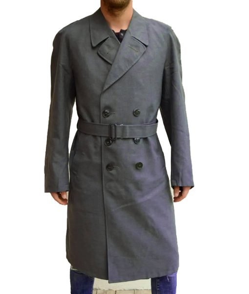 Mrs. Harris Goes to Paris 2022 Fauvel Bravo Grey Trench Coat