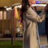 Murder in a Small Town Kristin Kreuk White Floral Coat