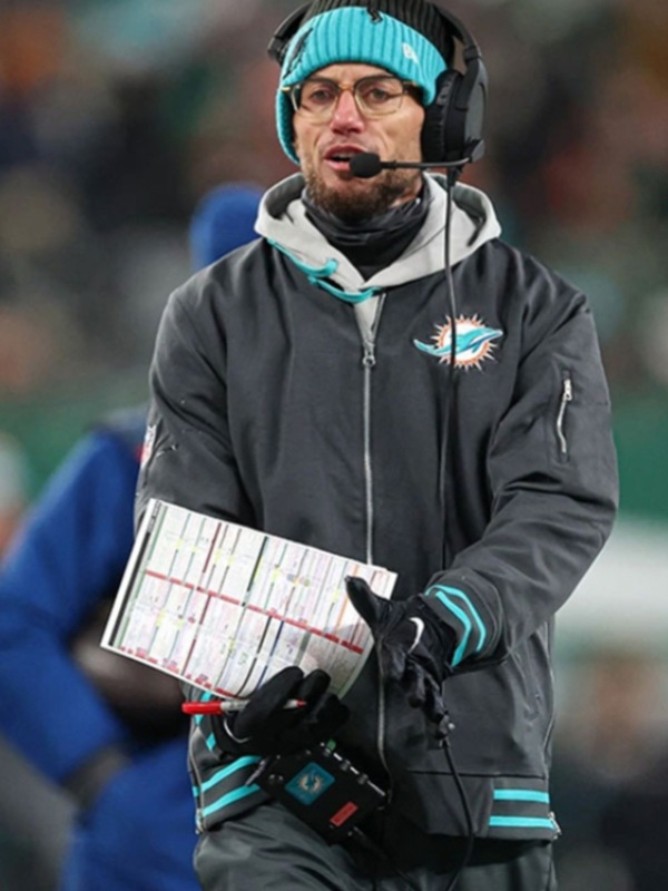 Mike McDaniels Miami Dolphins Sideline Bomber Jacket