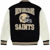NFL New Orleans Saints Varsity OVO Jacket Black