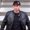 Men's Leather Motorcycle Biker Jacket - Image 3