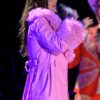 Nashville Big Bash Elle King Pink Leather Shearling Coat - Image 5