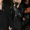 Nicola Peltz Cropped Leather Jacket