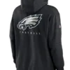 Philadelphia Eagles Black Sideline Club Pullover Hoodie