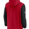 San Francisco 49ers Red and Black Sideline Pre-Game Half-Zip Hoodie Jacket