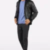 Mens Hooded Leather Jacket