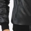 Mens Hooded Leather Jacket - Image 4