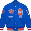 OVO Knicks Blue Varsity Jacket